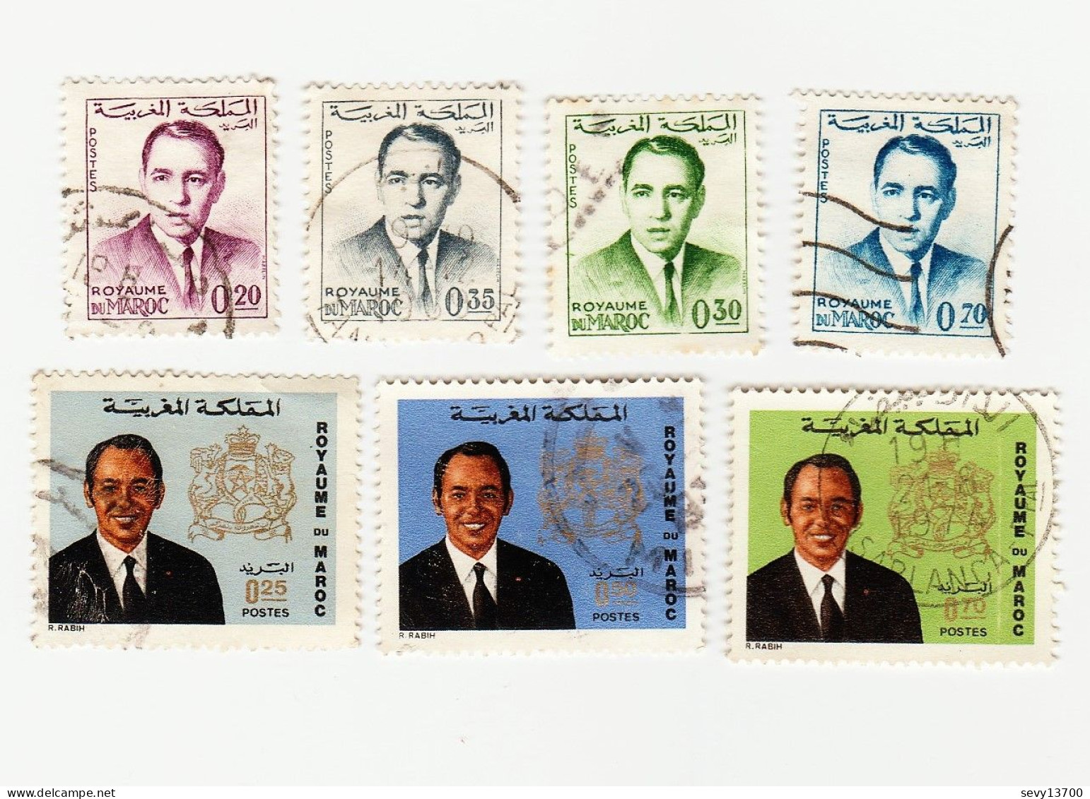 Maroc Lot De 30 Timbres Le Roi Hassan - Marruecos (1956-...)