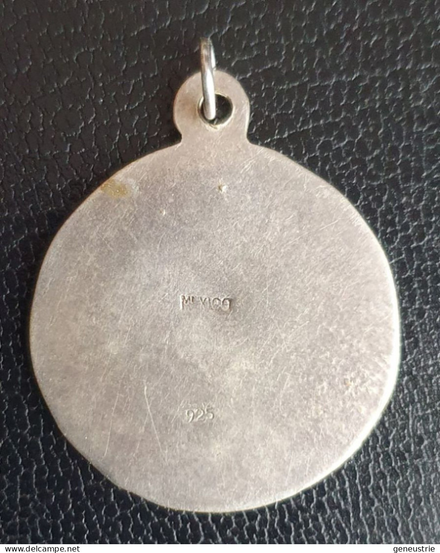 Beau Pendentif Médaille Maya Argent 925 "Mexique, Région Du Yucatan" - Godsdienst & Esoterisme