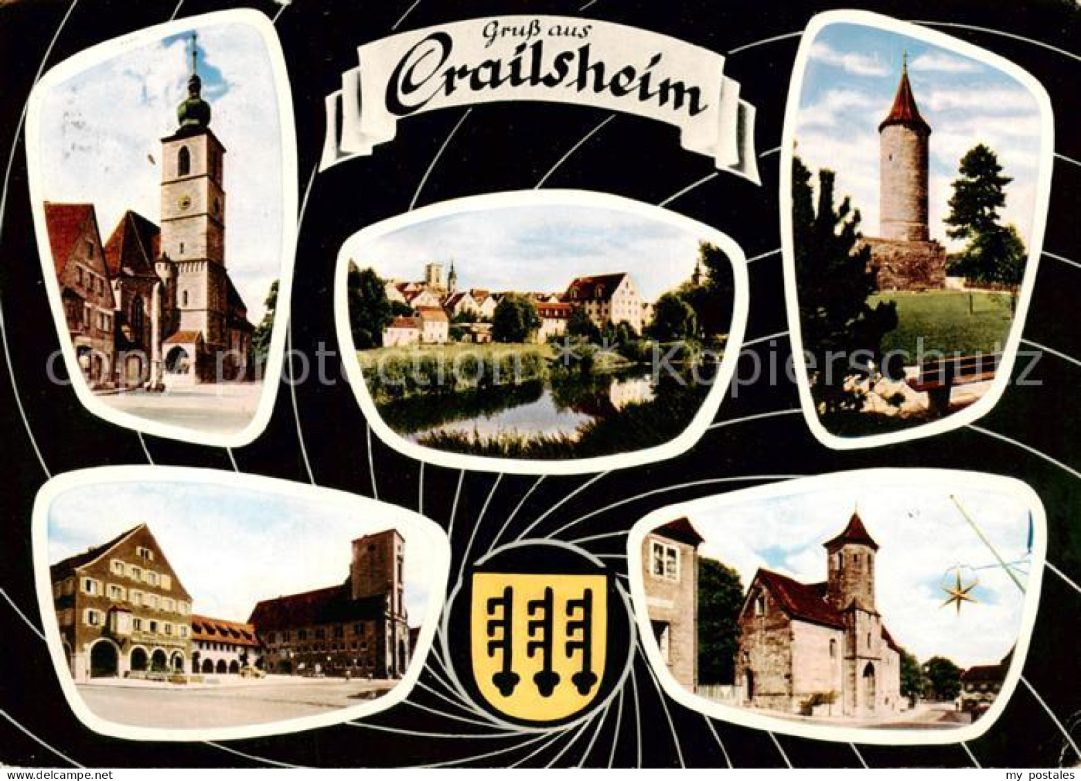 73826371 Crailsheim Teilansichten Kirche Turm Marktplatz Crailsheim - Crailsheim