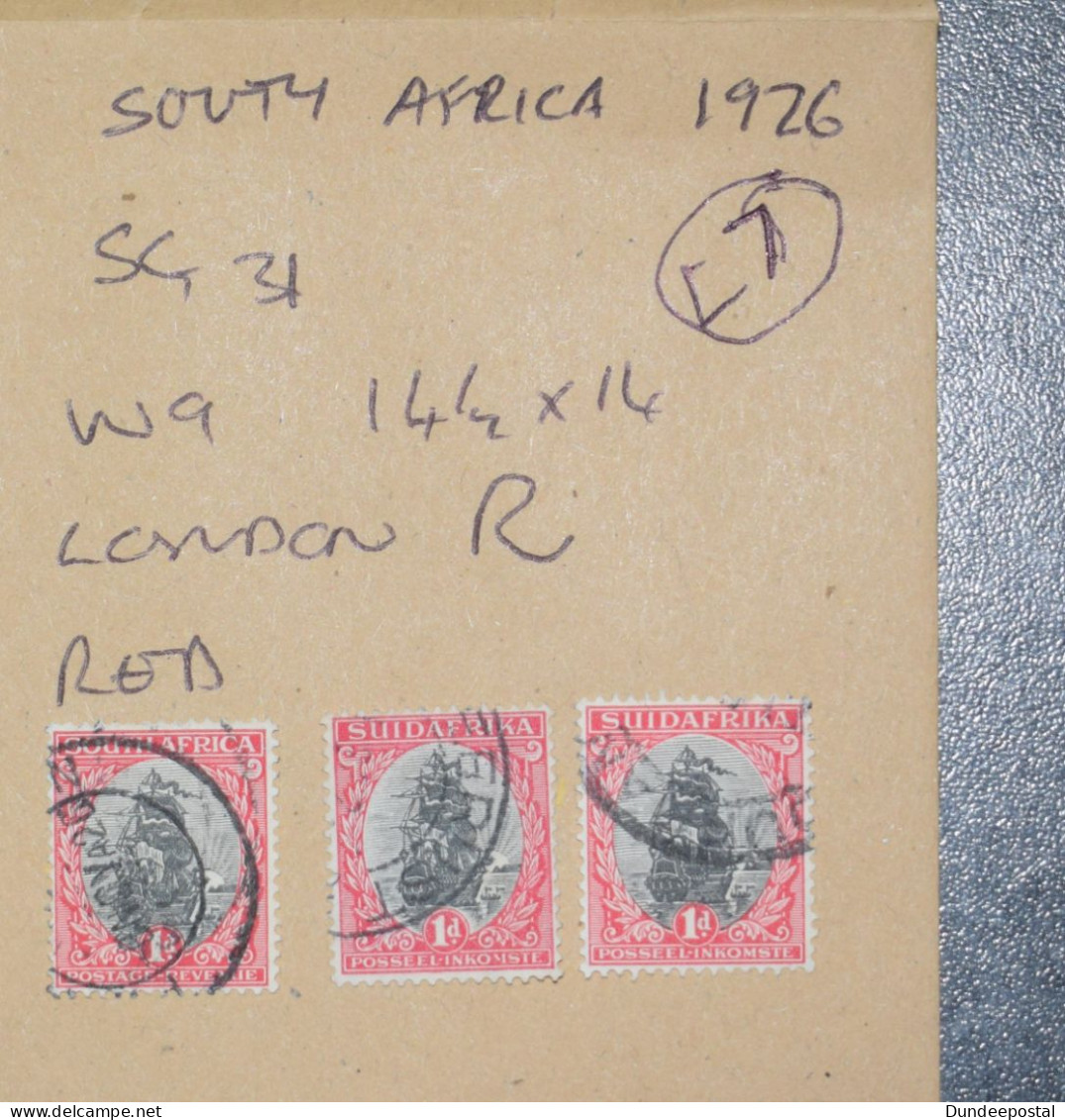 SOUTH AFRICA   STAMPS Drommedaris Ship 1d  1926  L7  ~~L@@K~~ - Used Stamps