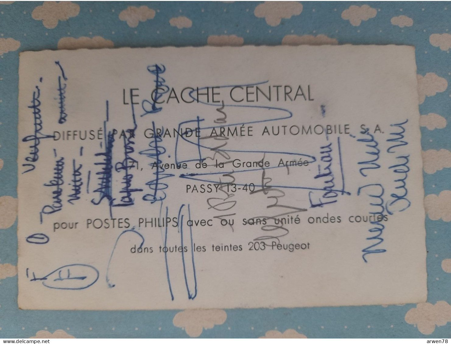 Le Cache Centralpour POSTE PHILIPS Pour Voiture 203 PEUGEOT - Passenger Cars