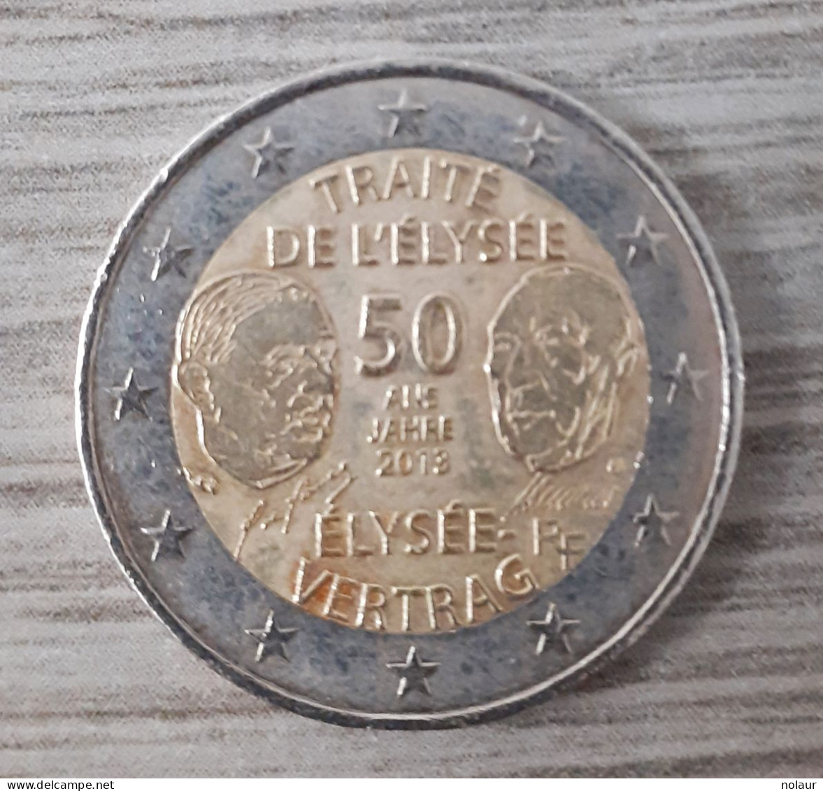PIECE COMMEMORATIVE 2 EUROS Traité De L'Elysée - France