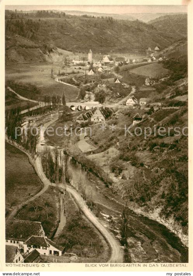 73826282 Rothenburg  Tauber Blick Vom Burggarten Ins Taubertal  - Rothenburg O. D. Tauber