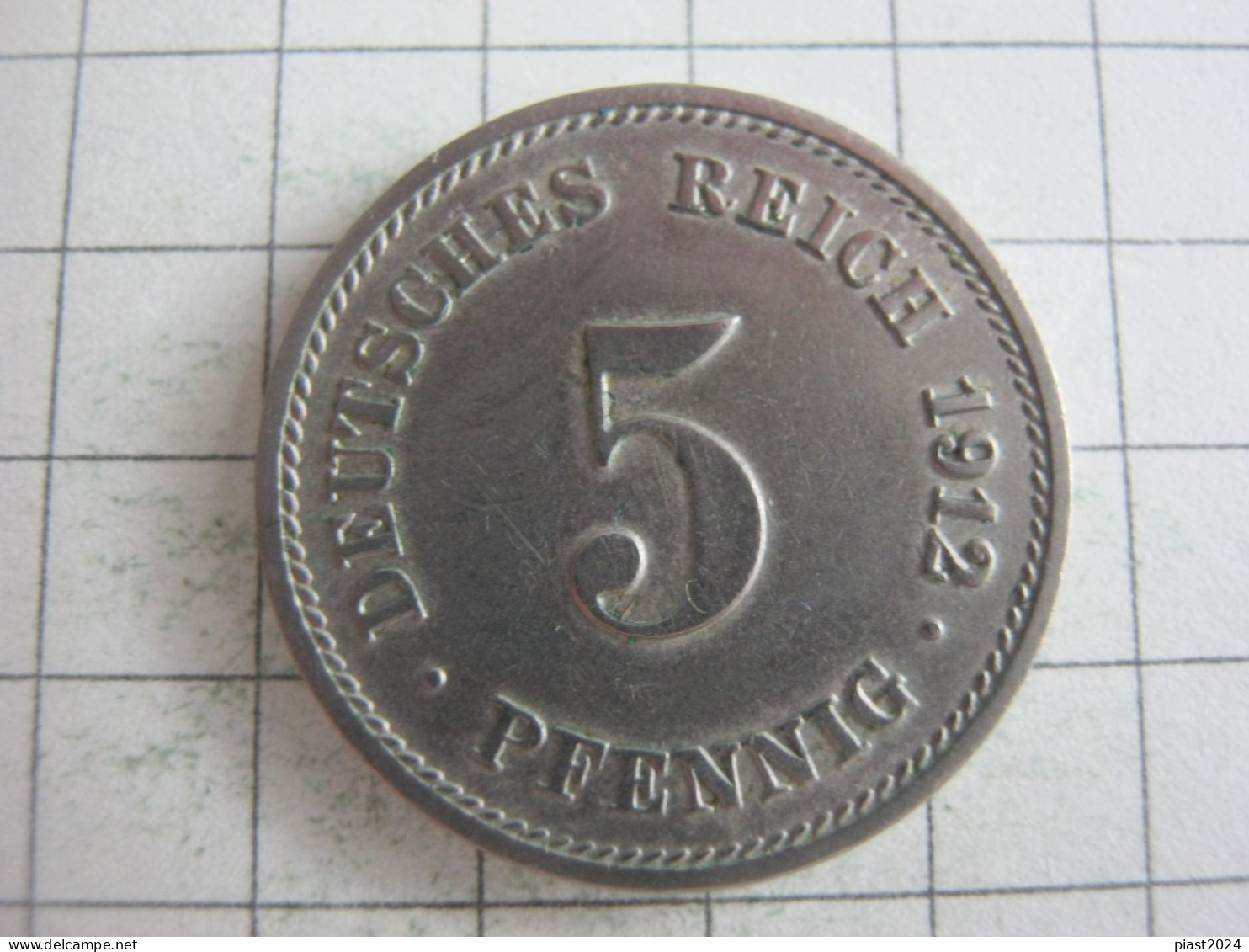 Germany 5 Pfennig 1912 G - 5 Pfennig