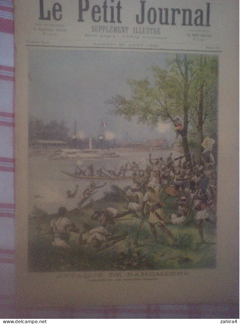 Petit Journal N91 Attaque Dahoméens Canonnière RF Retour Christophe Colomb Robert-Fleury Chanson L'épingle Sur La Manche - Revues Anciennes - Avant 1900