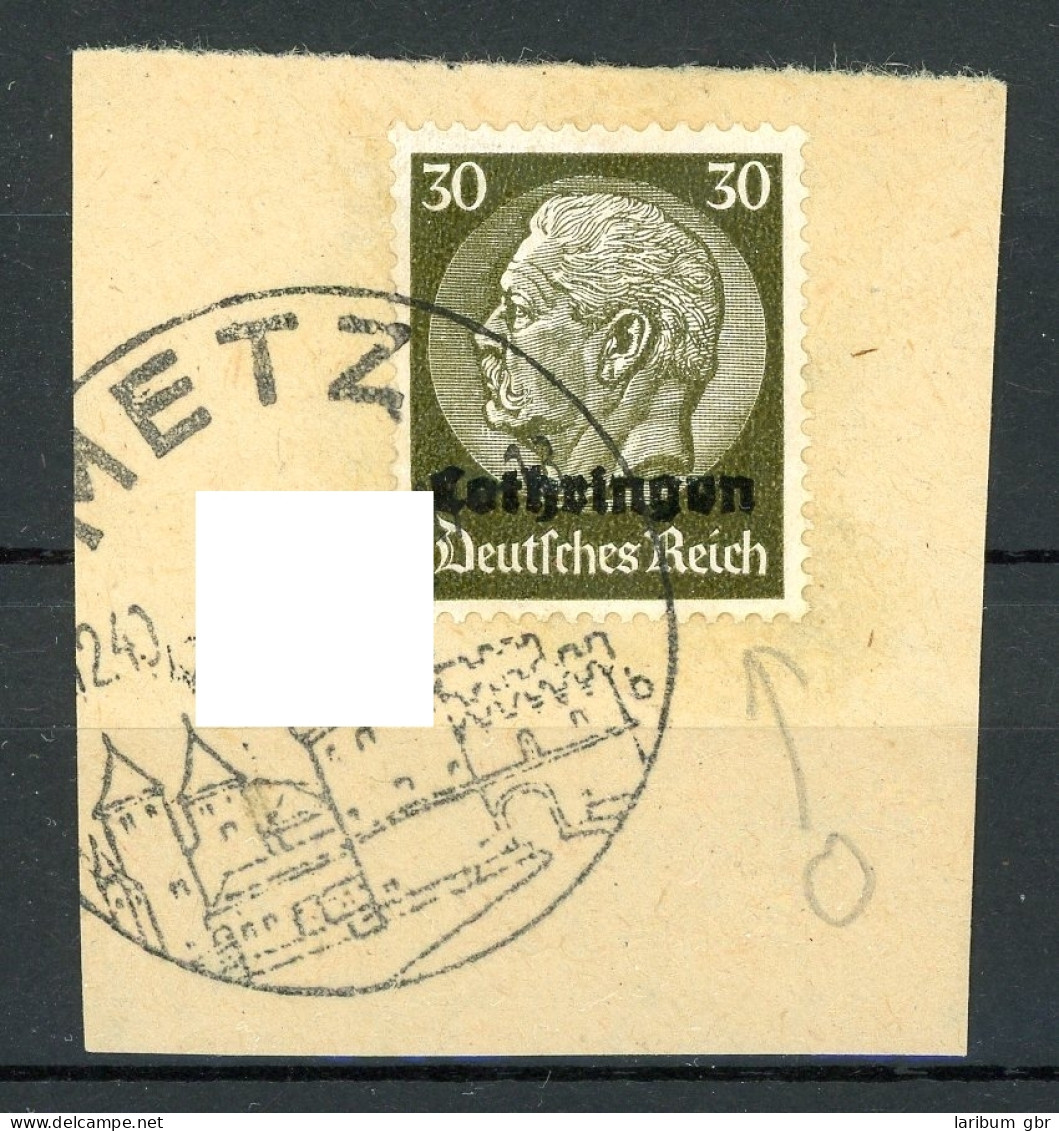 Dt. Besetzung WK II Lothringen, Abart 11 I Briefstück #HU180 - Bezetting 1938-45