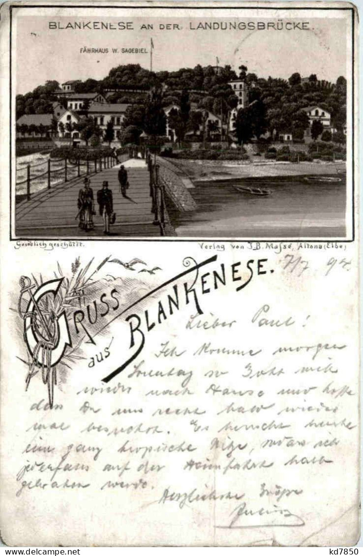 Gruss Aus Blankenese - Litho 1894 !!! - Blankenese