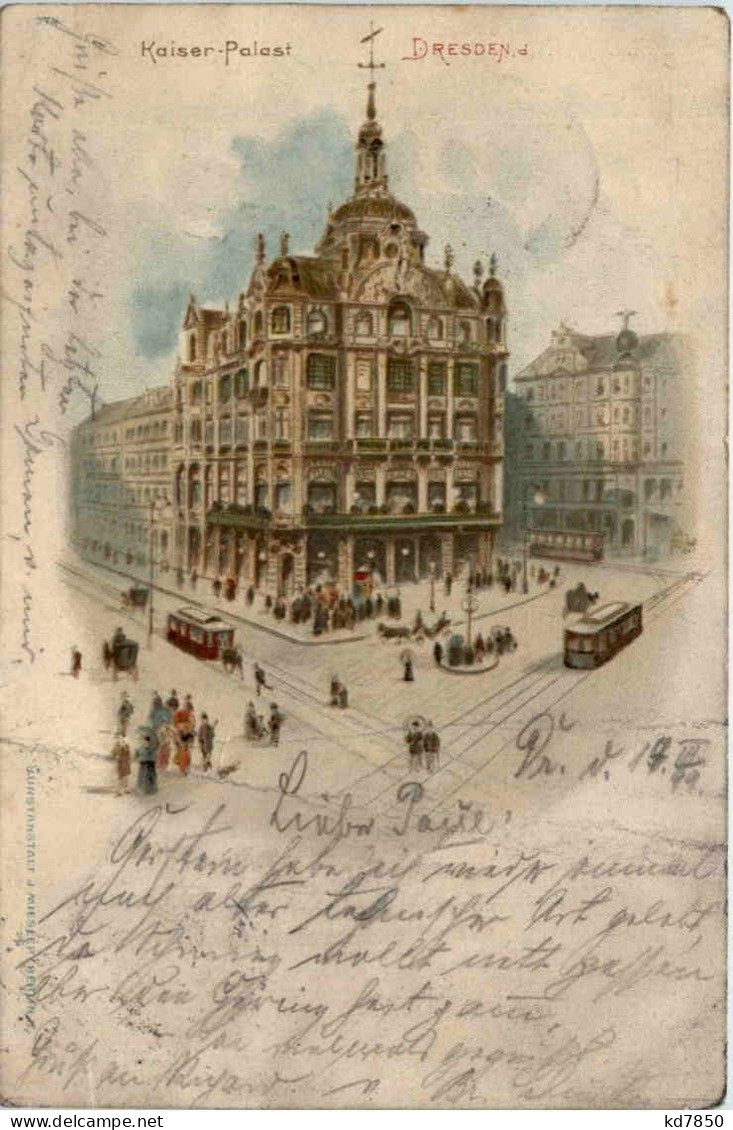 Dresden - Kaiser Palast - Litho - Dresden