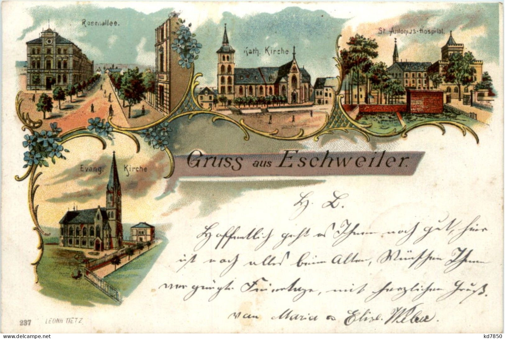 Gruss Aus Eschweiler - Litho - Eschweiler