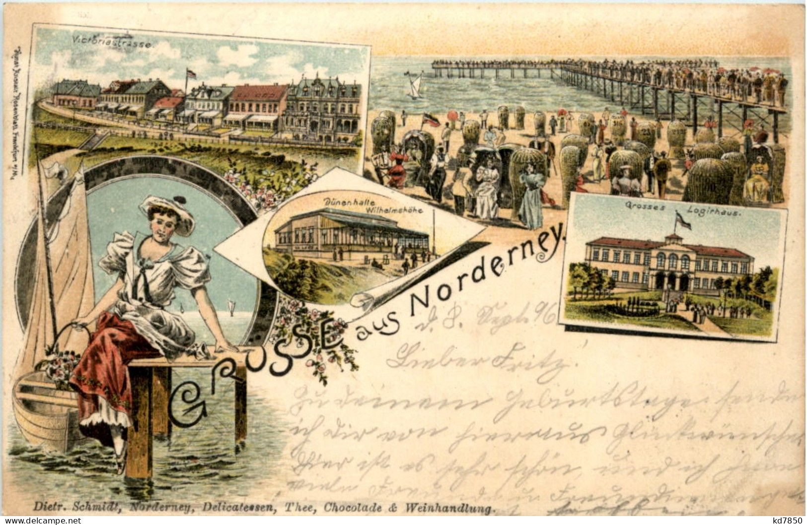 Gruss Aus Norderney - Litho 1896 - Norderney