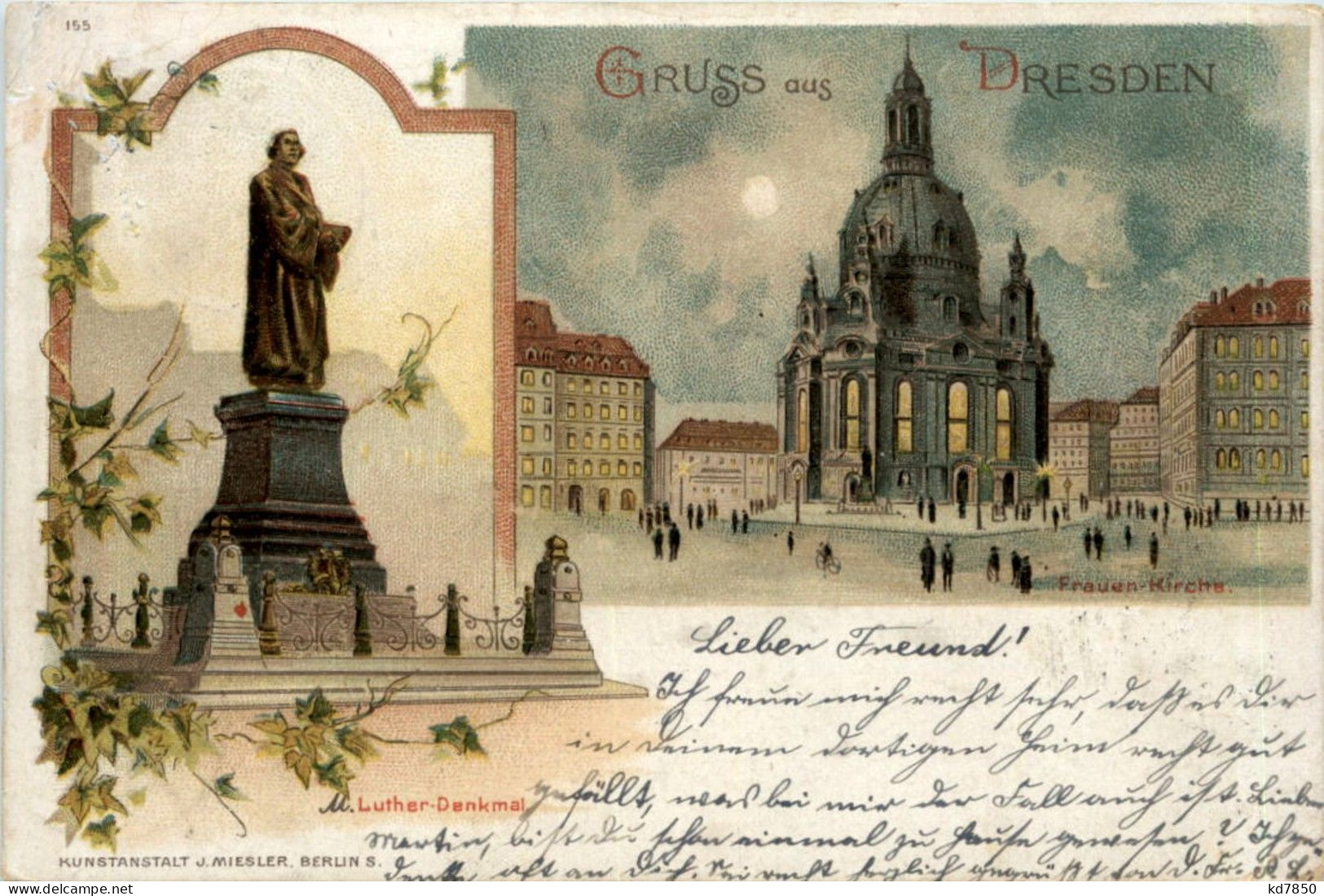 Gruss Aus Dresden - Litho - Dresden