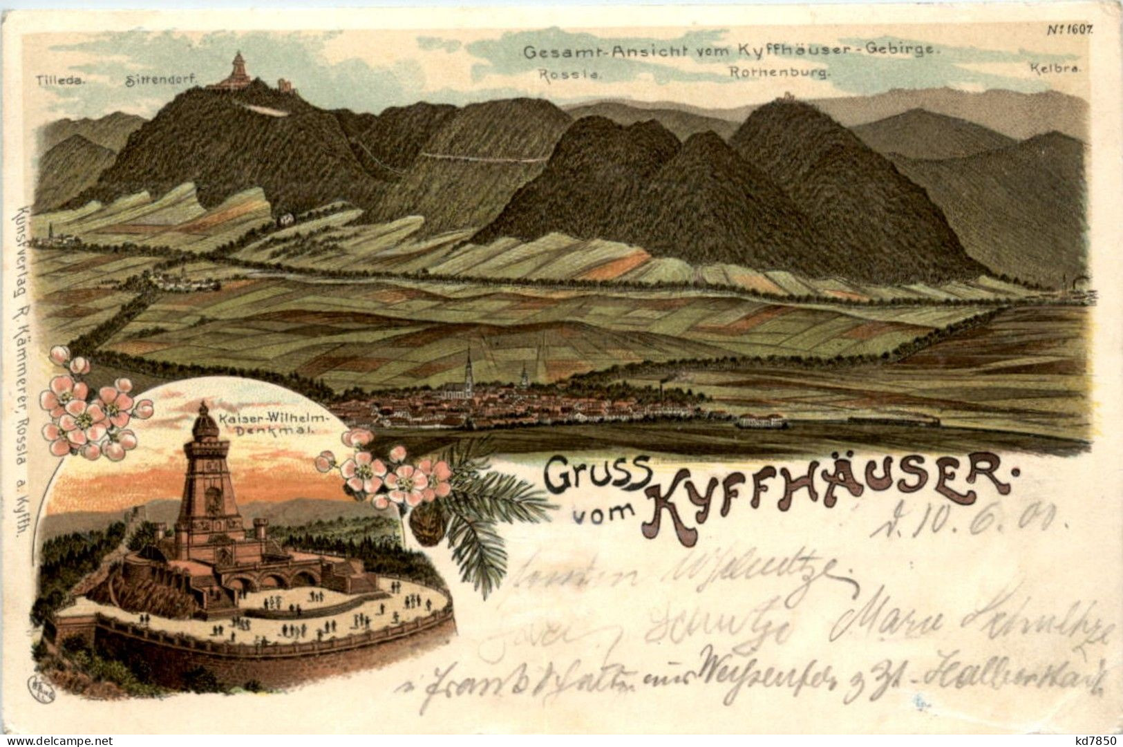 Gruss Vom Kyffhäuser - Litho - Kyffhaeuser