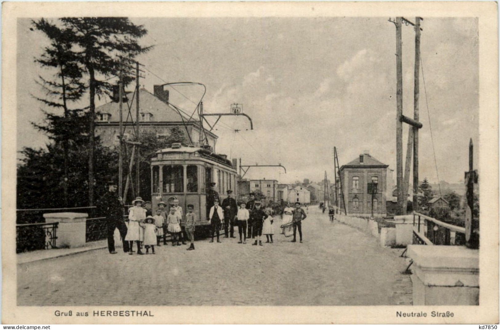 Gruss Aus Herbesthal - Neutrale Strasse - Strassenbahn - Otros & Sin Clasificación