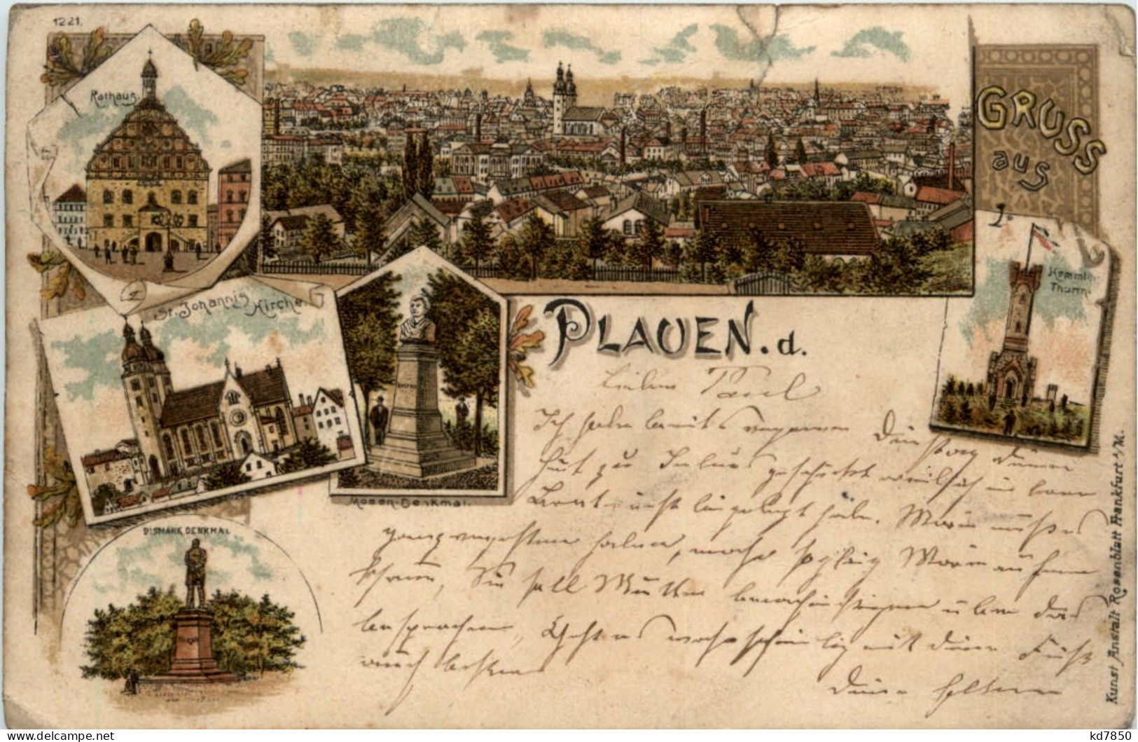 Gruss Aus Plauen - Litho 1897 - Plauen