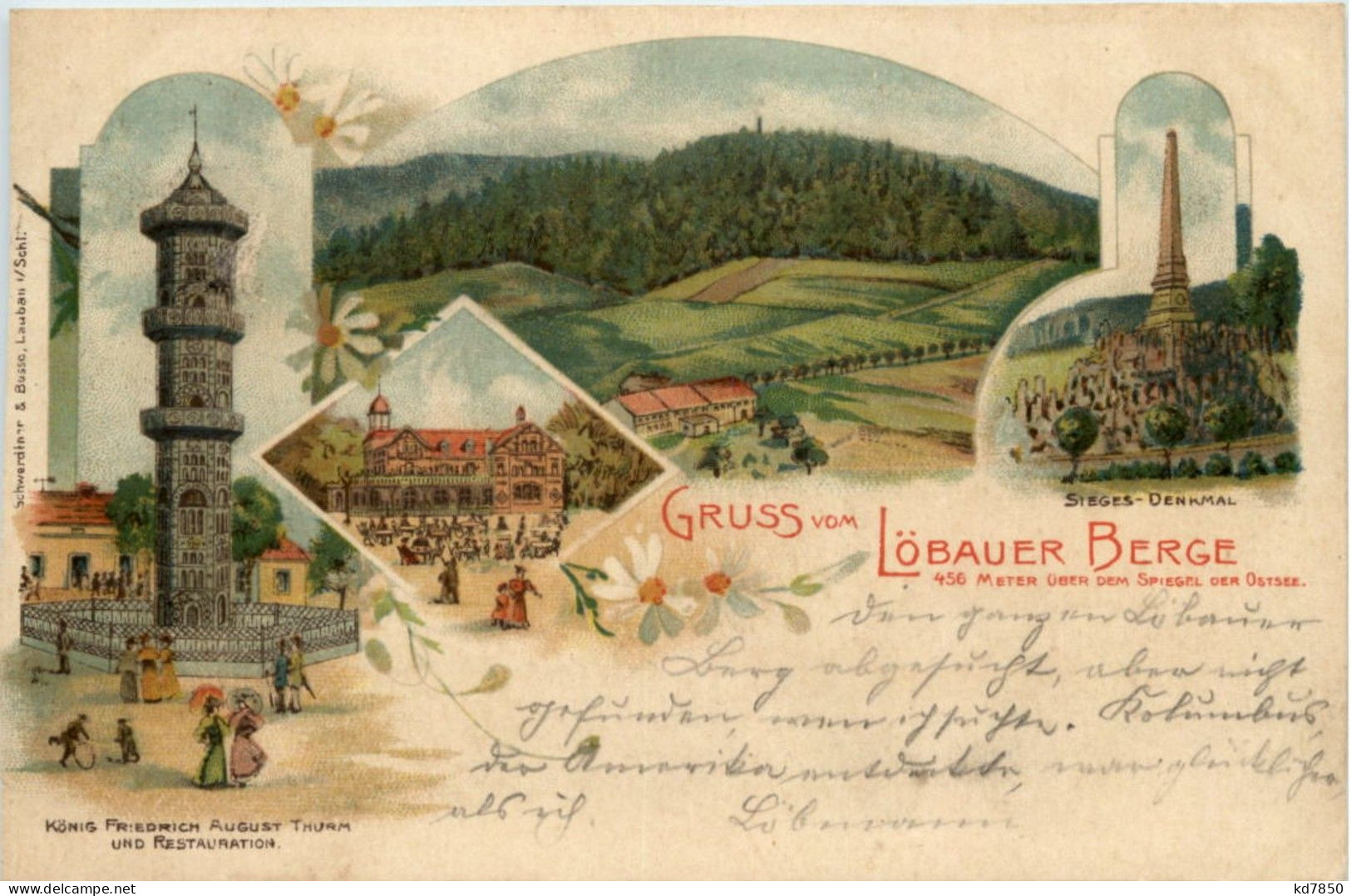 Gruss Vom Löbauer Berge - Litho - Löbau