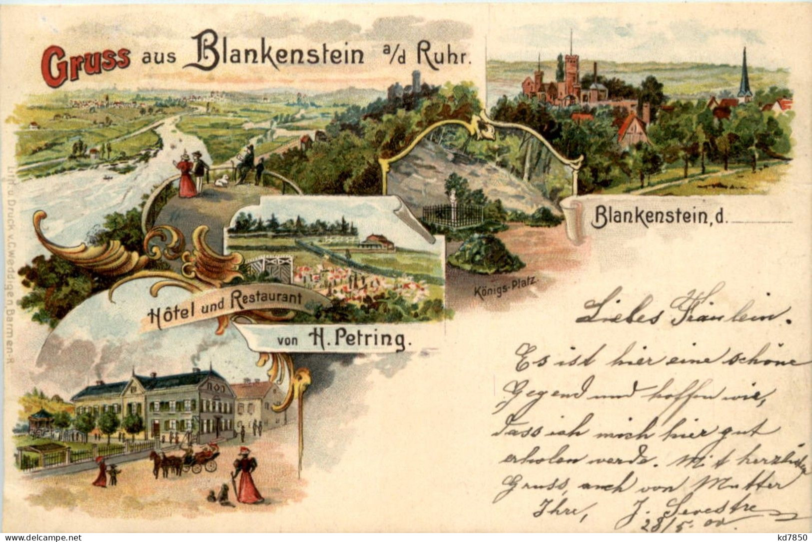 Gruss Aus Blankenstein - Litho - Ennepetal