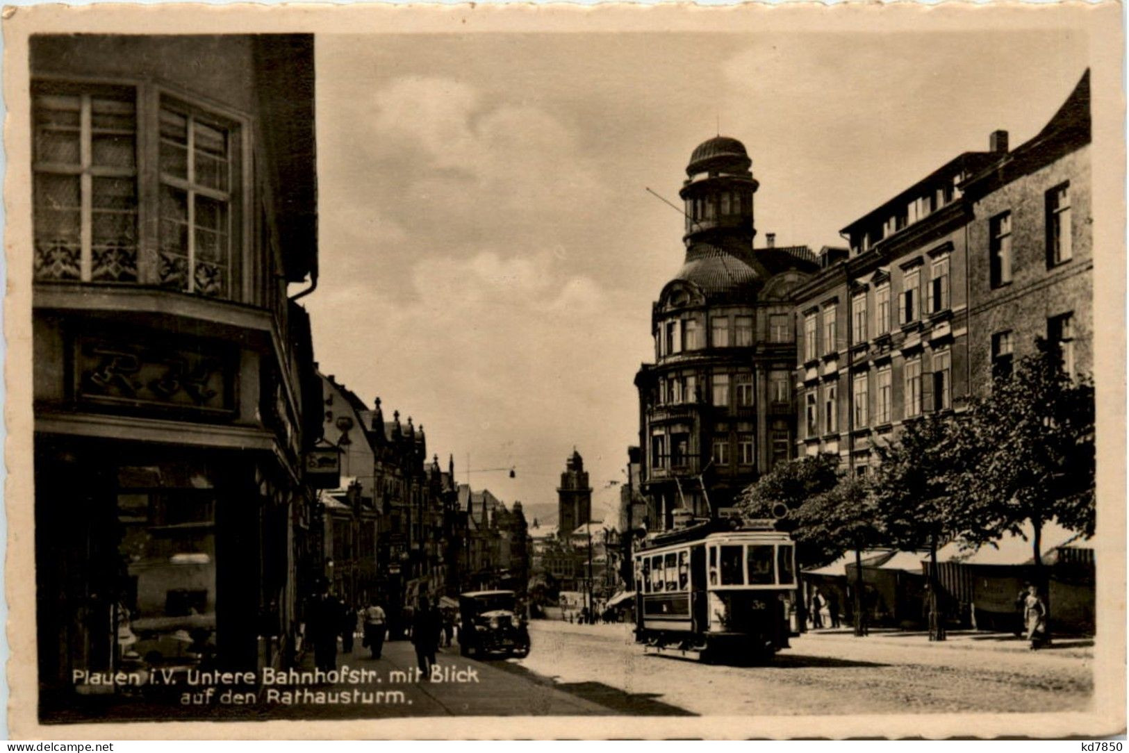 Plauen - Untere Bahnhofstrasse - Strassenbahn - Plauen