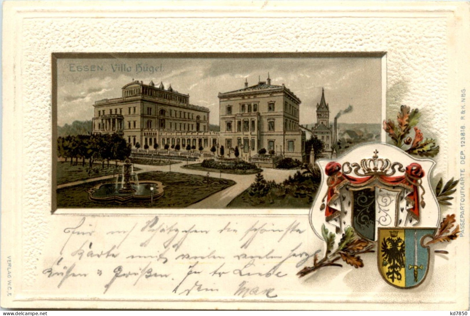 Essen Villa Hügel - Litho - Essen