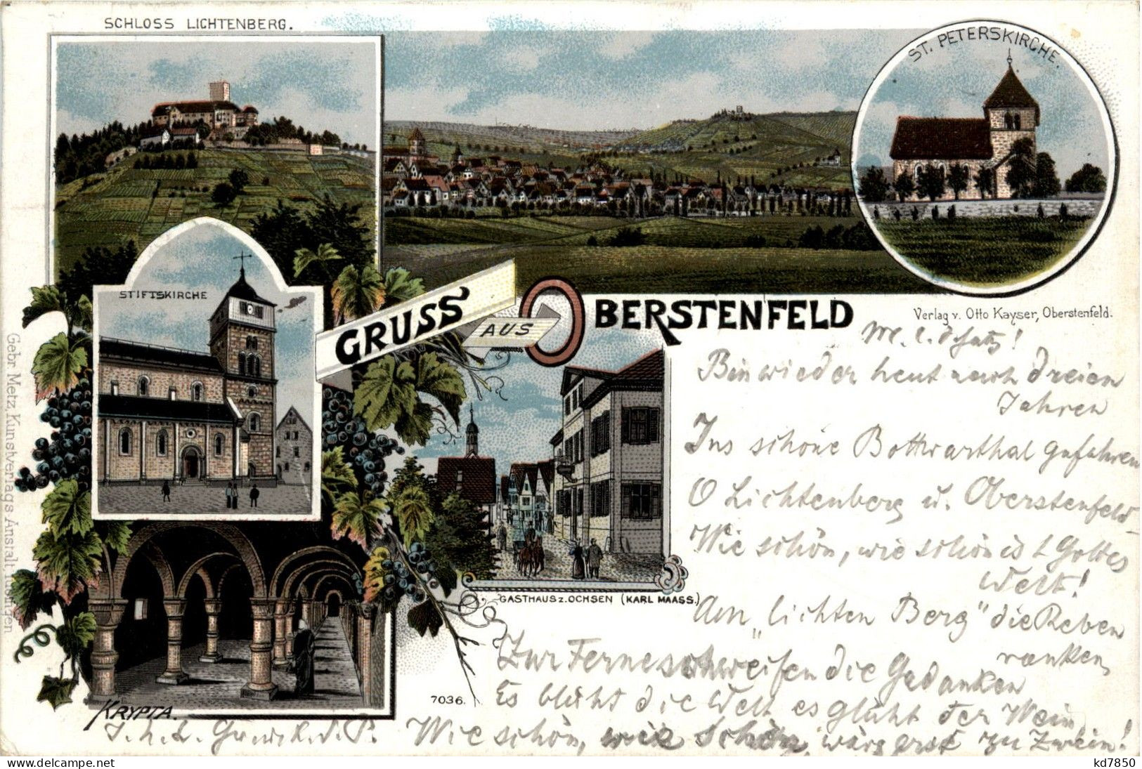 Gruss Aus Oberstenfeld - Litho - Ludwigsburg