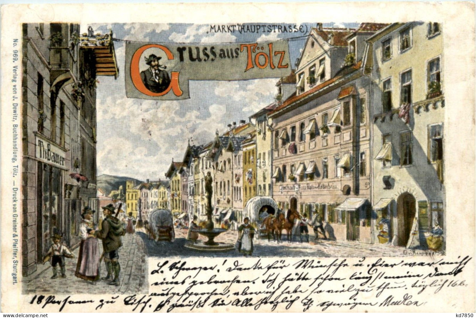 Gruss Aus Tölz - Litho - Bad Toelz