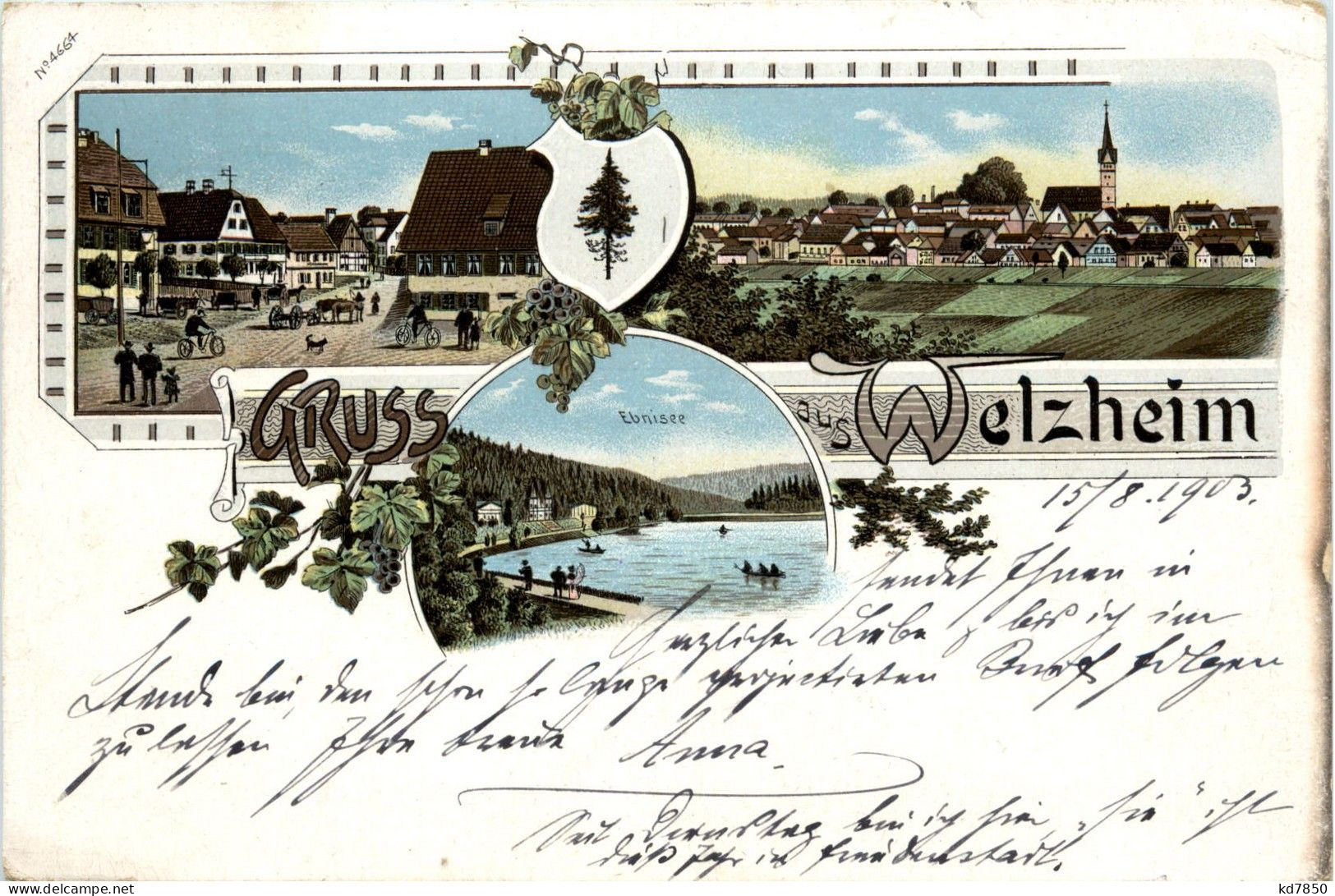 Gruss Aus Welzheim - Litho - Waiblingen