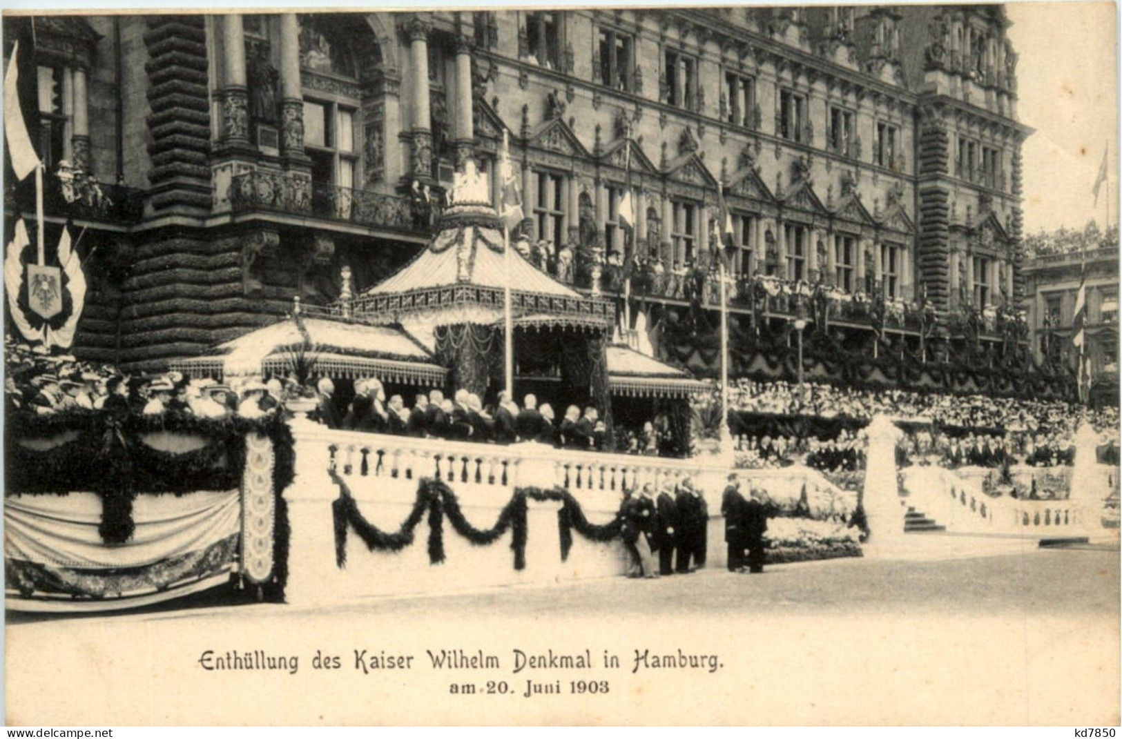 Hamburg - Enthüllung Des Kaiser Wilhelm Denkmal 1903 - Otros & Sin Clasificación