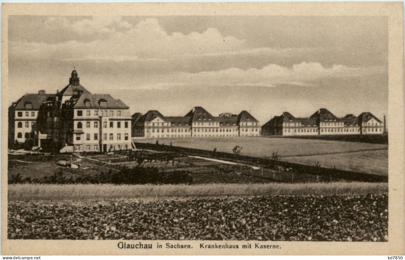 Glauchau - Krankenhaus Mit Kaserne - Glauchau