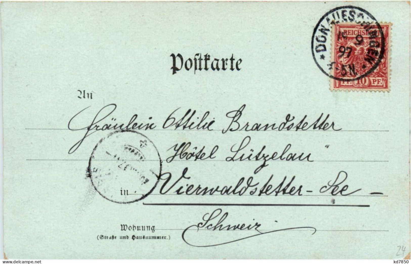 Gruss Aus Donaueschingen - Litho 1897 - Donaueschingen