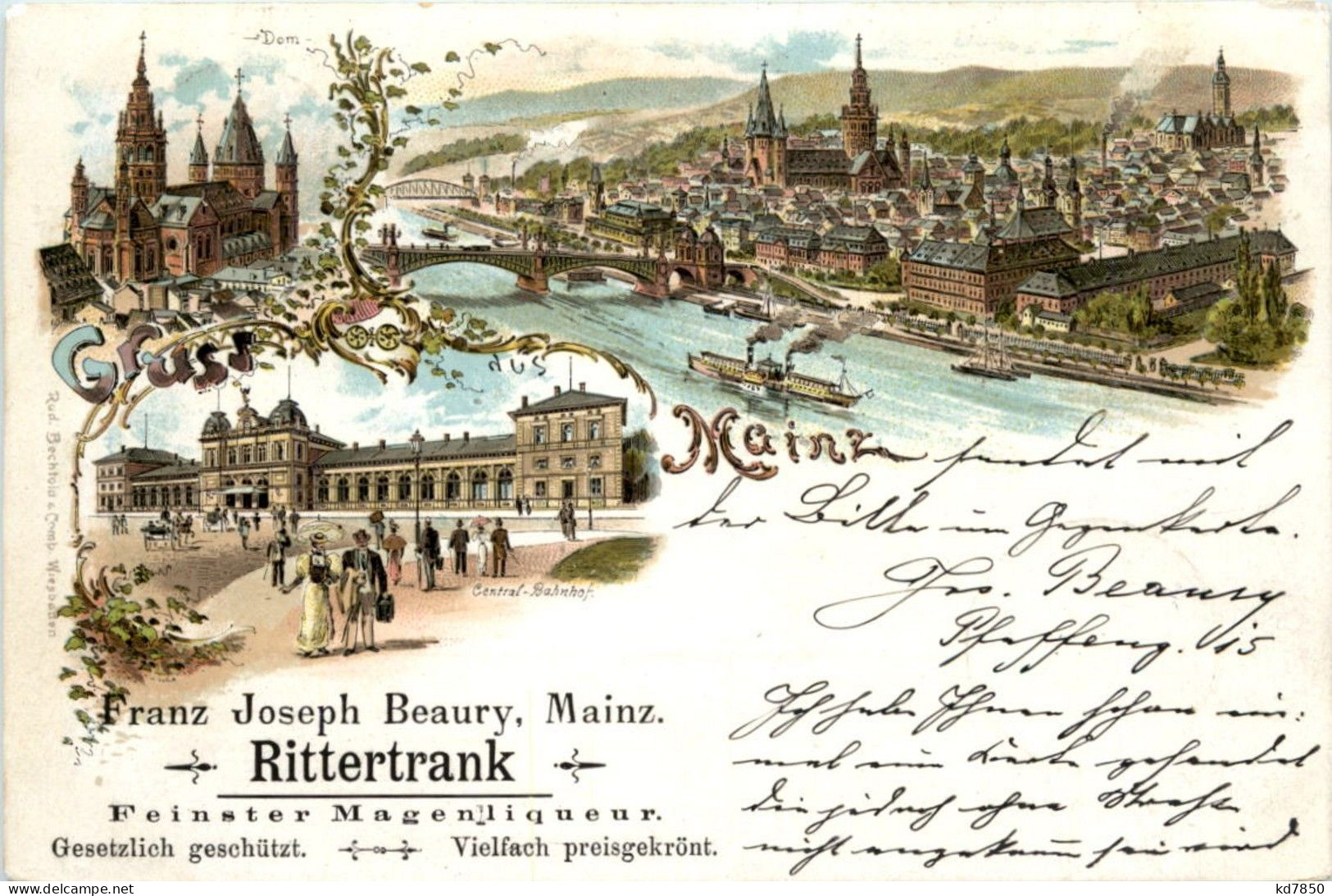 Gruss Aus Mainz - Litho Rittertrank - Mainz