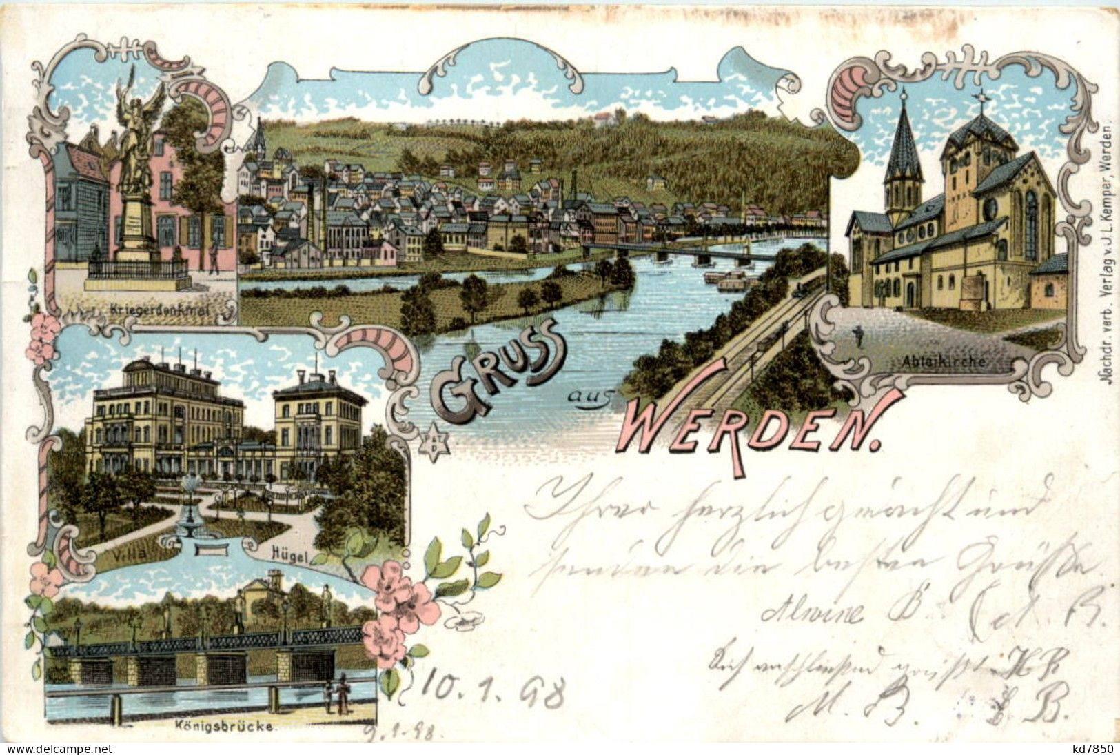 Gruss Aus Werden - Litho - Essen