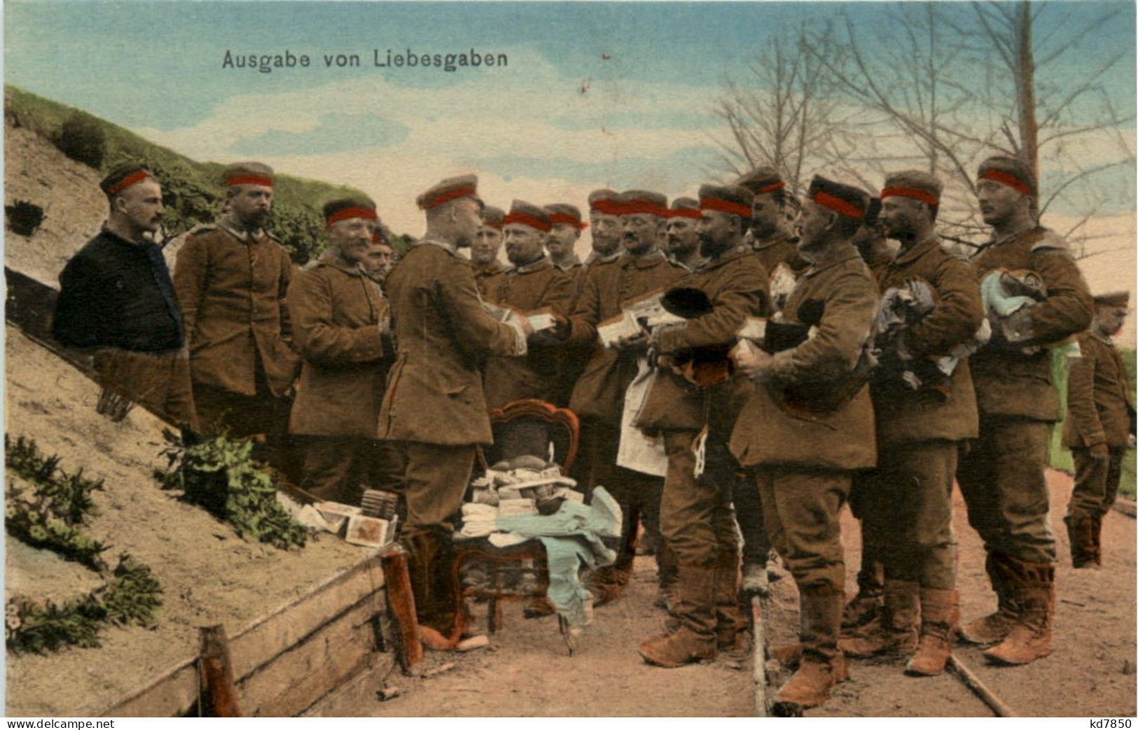 Ausgabe Von Liebesgaben - Guerre 1914-18