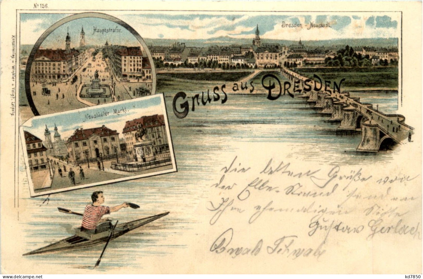 Gruss Aus Dresden - Litho - Dresden