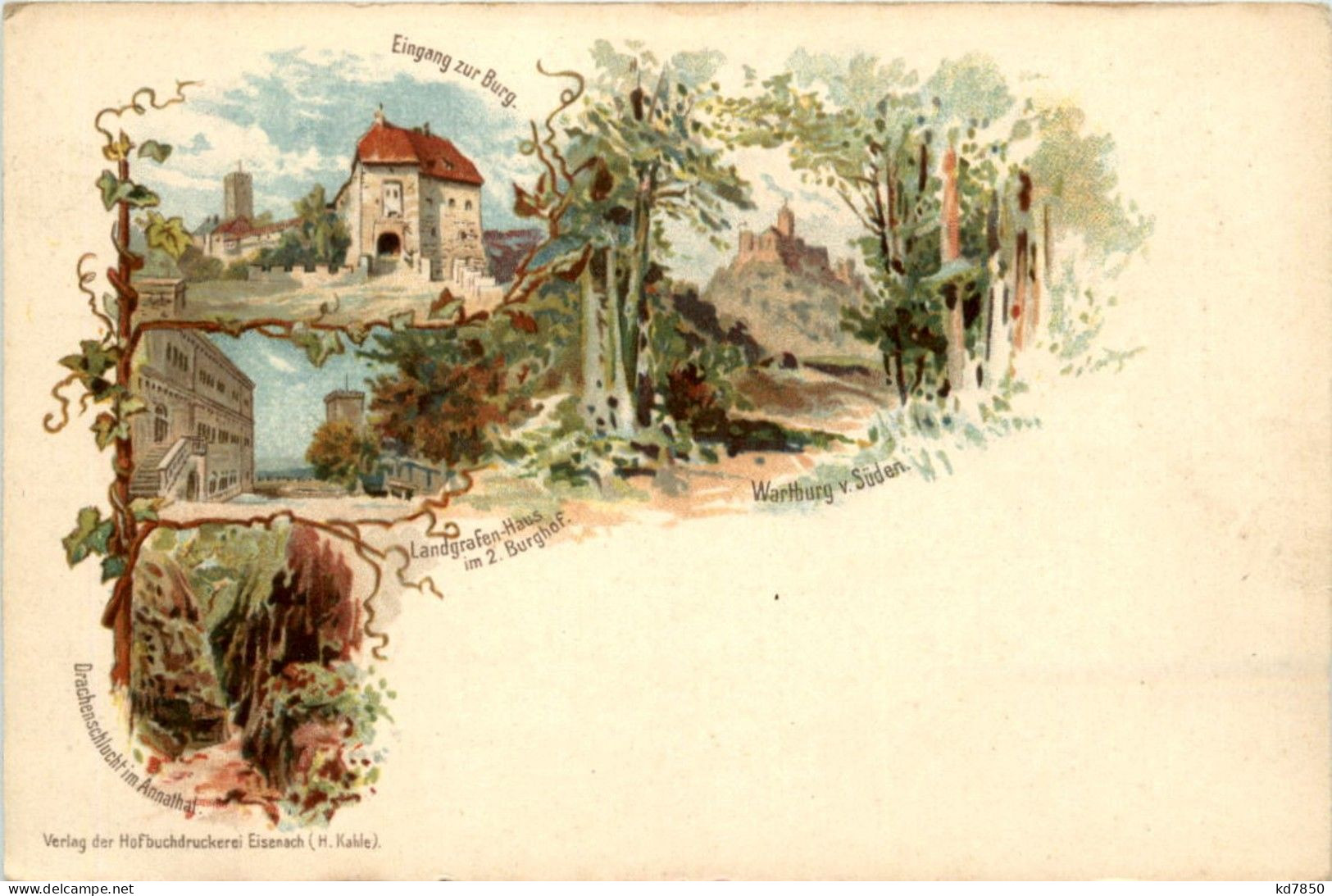 Eisenach - Wartburg - Litho - Eisenach