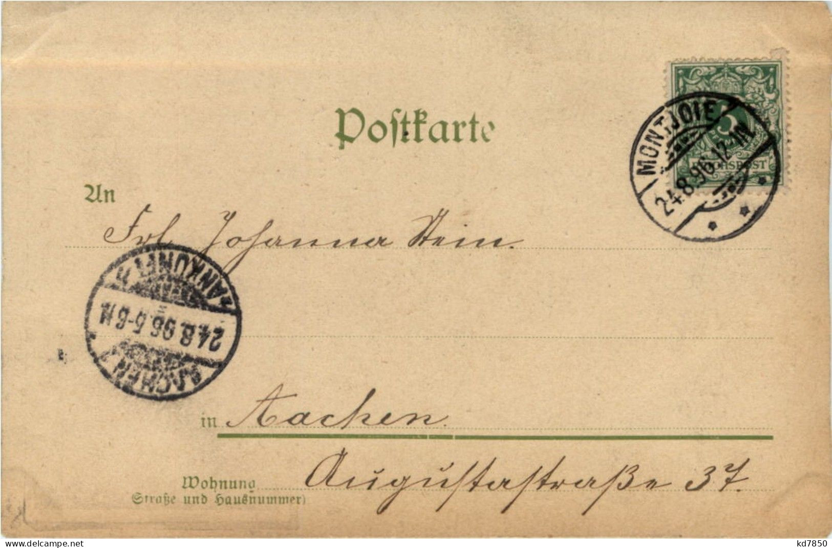 Gruss Aus Montjoie - Litho 1896 - Monschau