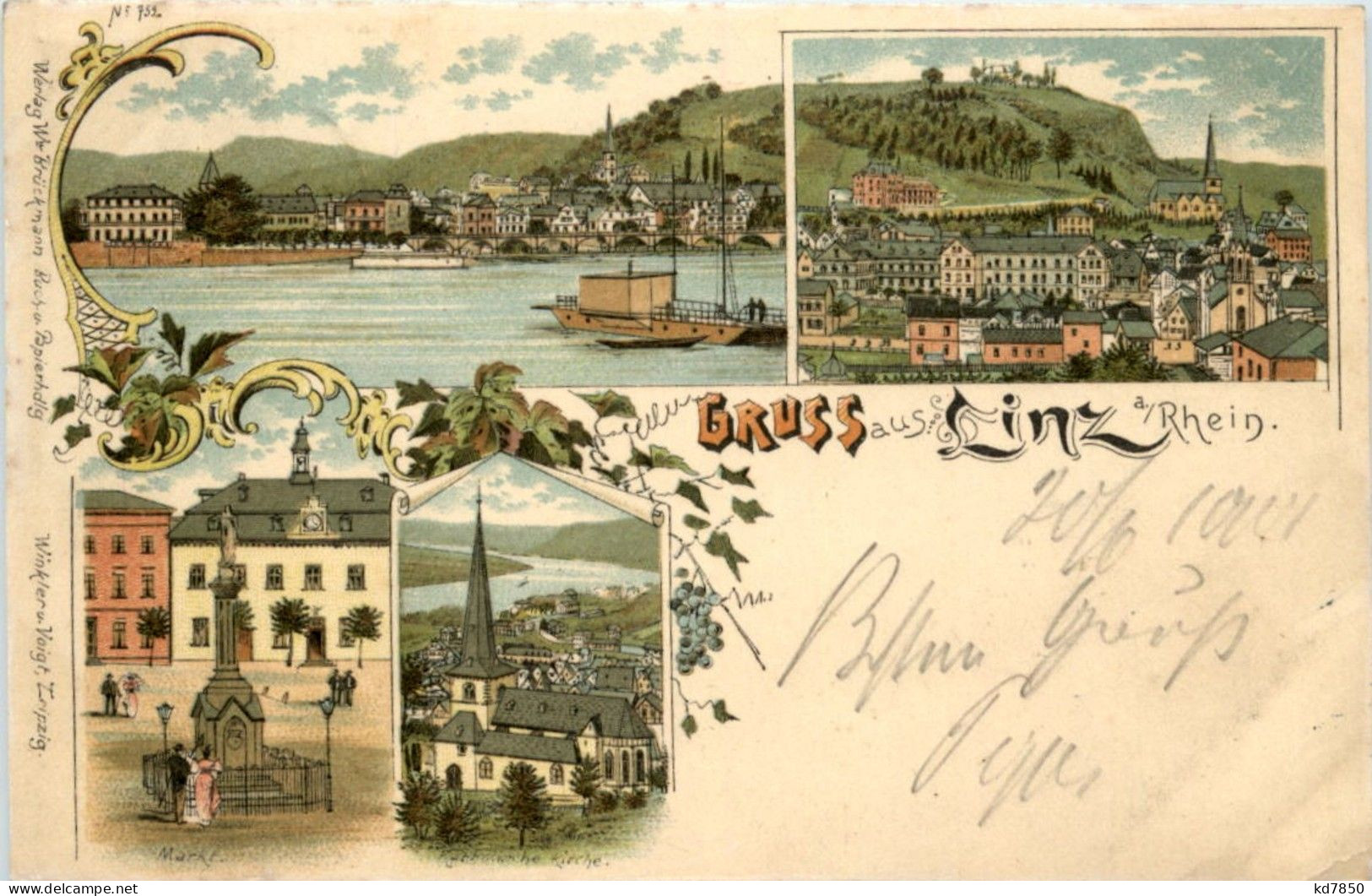 Gruss Aus Linz Am Rhein - Litho - Linz A. Rhein