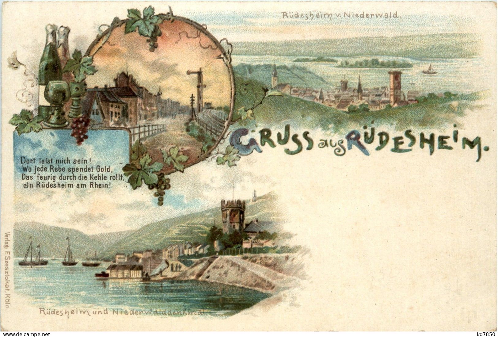 Gruss Aus Rüdesheim - Litho - Ruedesheim A. Rh.