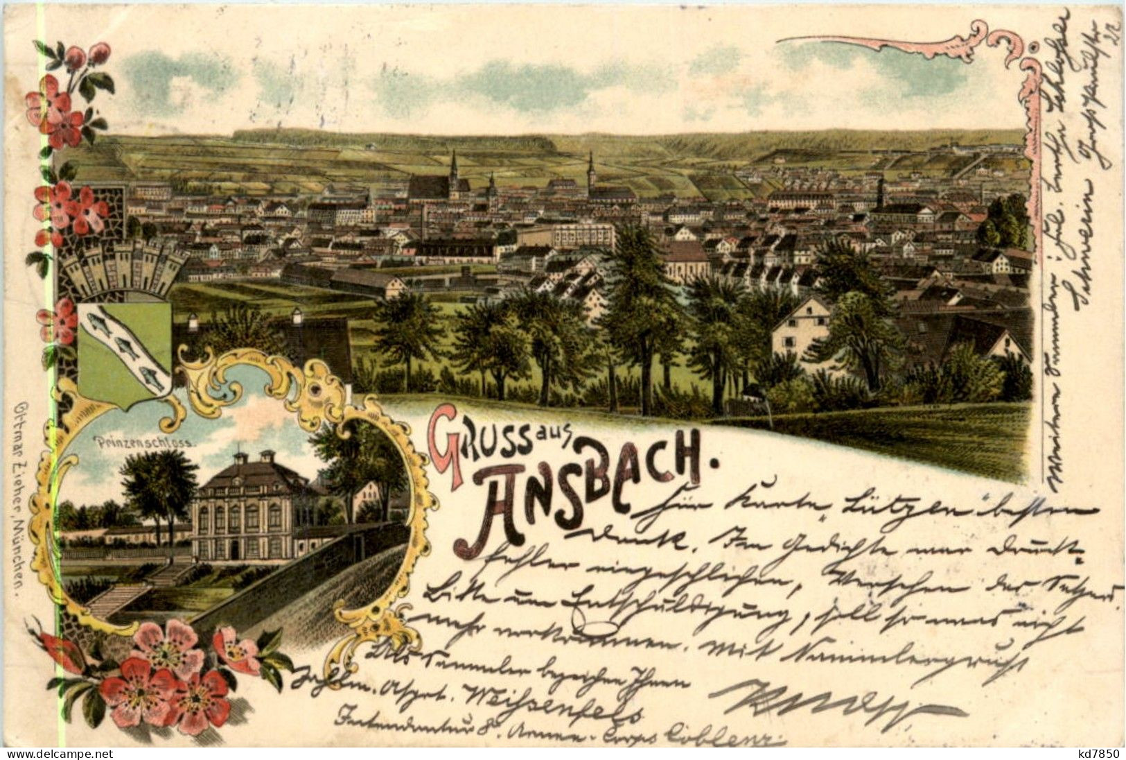 Gruss Aus Ansbach - Litho - Ansbach