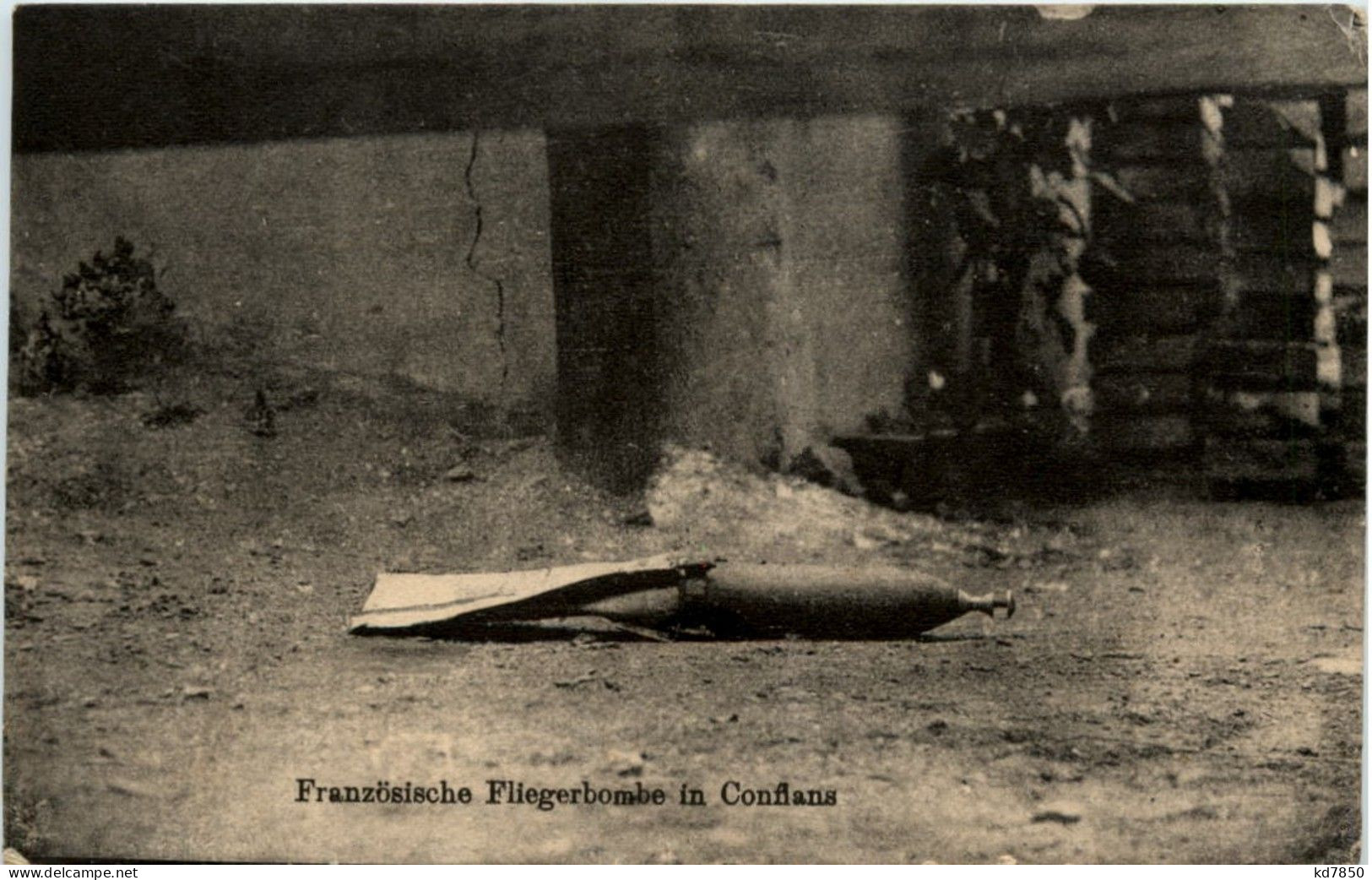 Französische Fliegerbombe In Conflans - Feldpost - War 1914-18