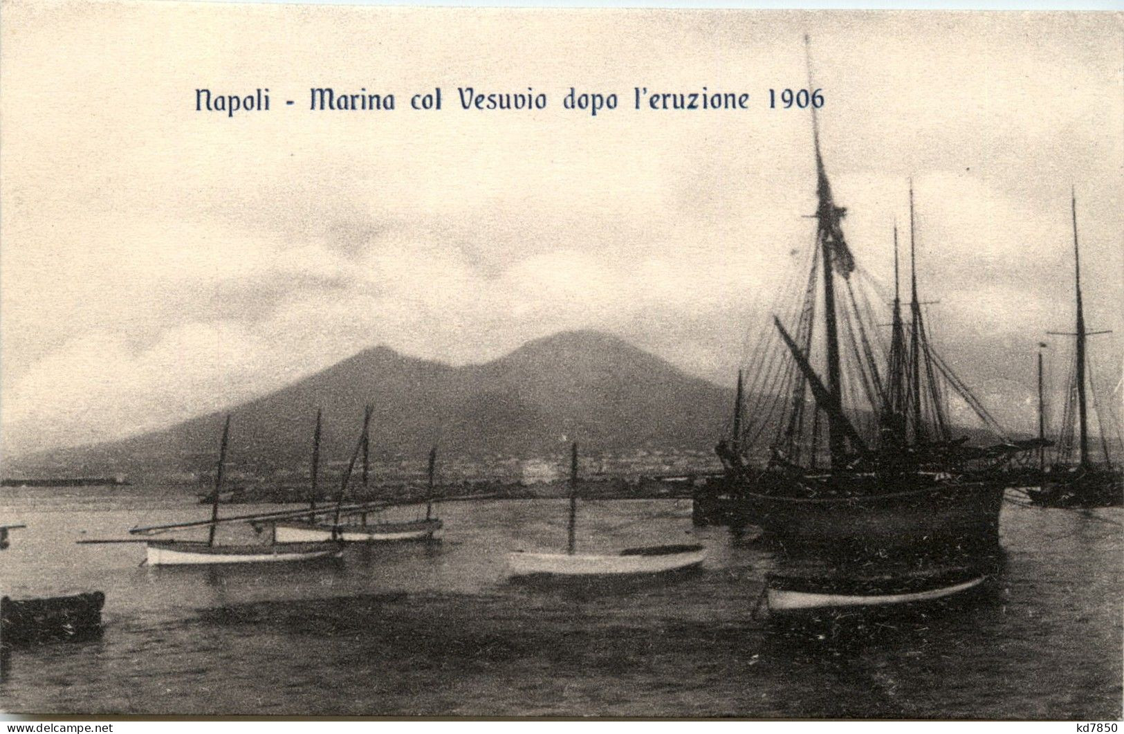 Napoli - Marina Col Vesuvio Dopo L Eruzione 1906 - Napoli