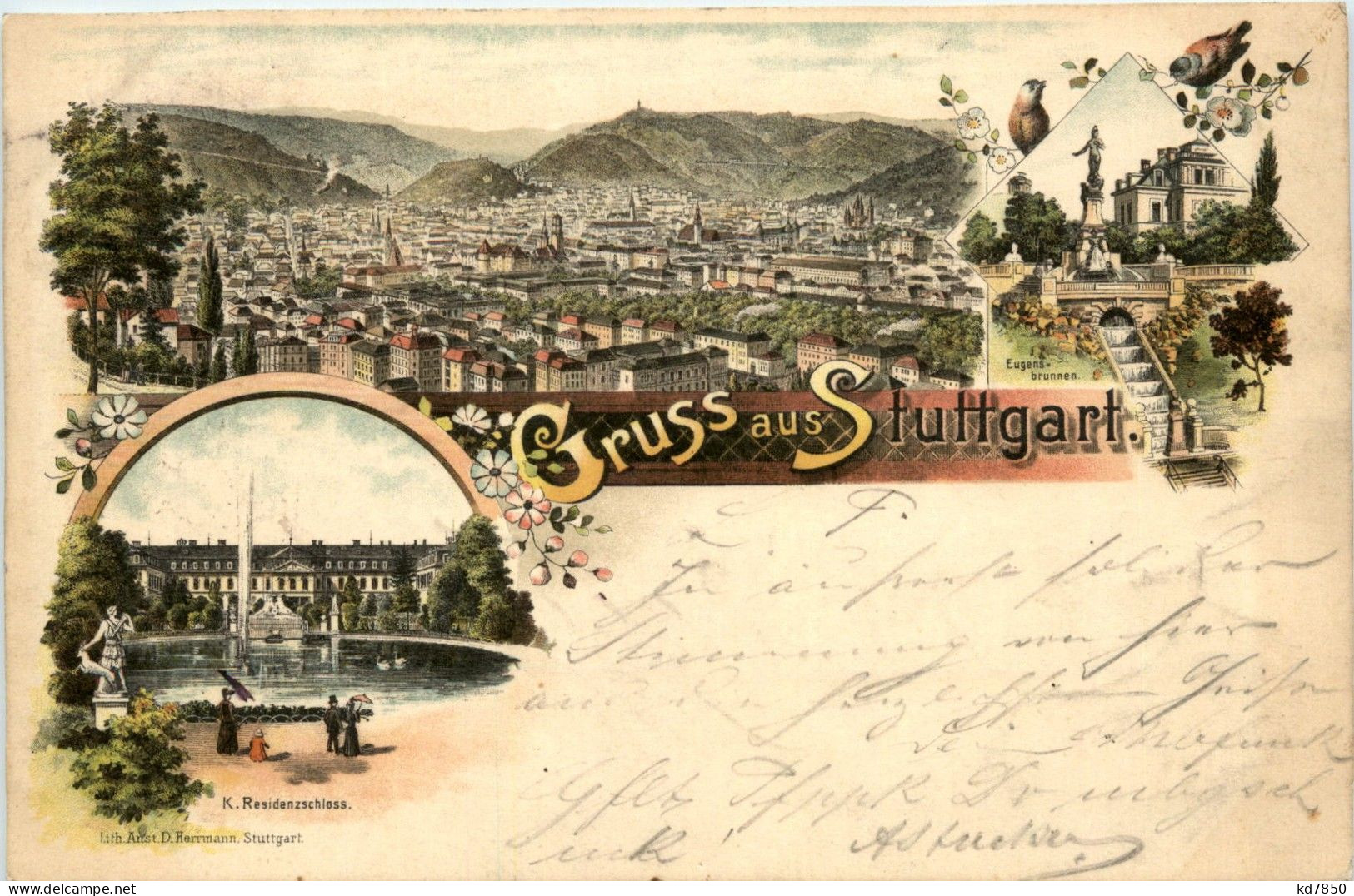 Gruss Aus Stuttgart - Litho - Stuttgart