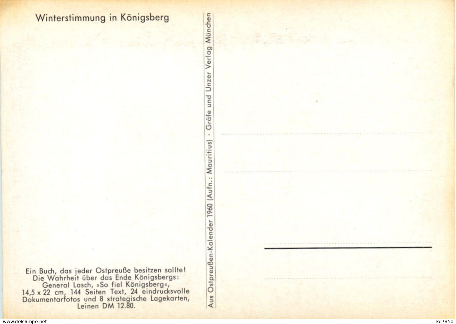 Winterstimmung In Königsberg - Ostpreussen