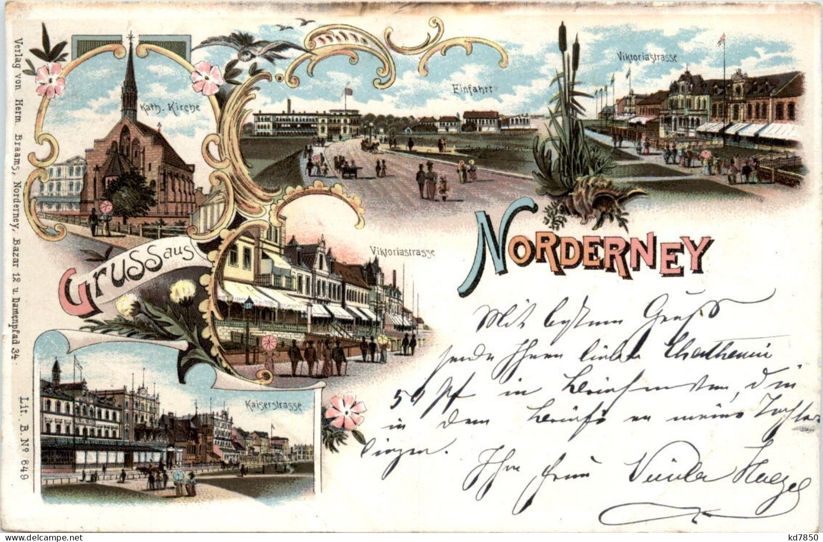 Gruss Aus Norderney - Litho - Norderney