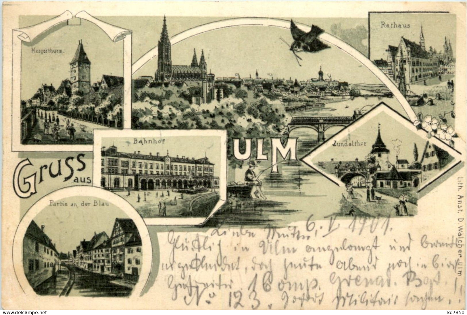 Gruss Aus Ulm - Litho - Ulm