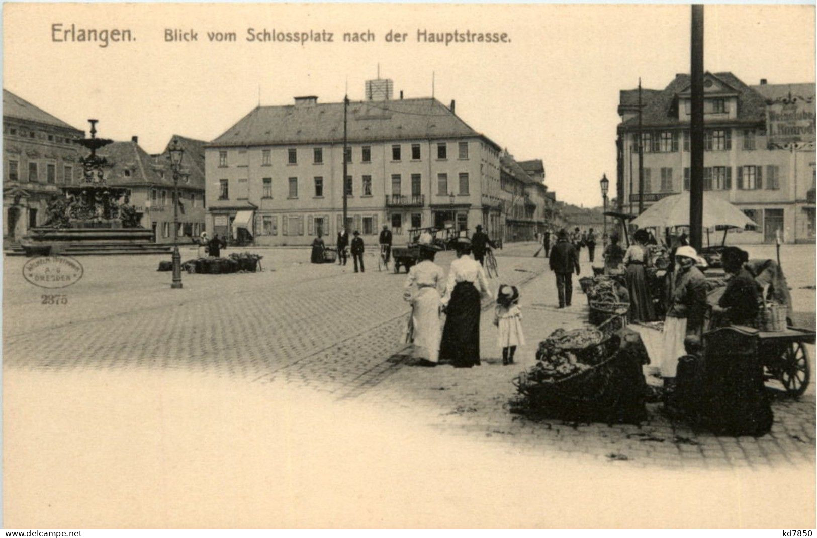 Erlangen - Schlossplatz - Litho - Erlangen