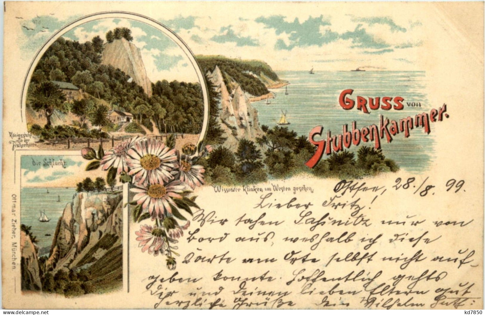 Gruss Von Stubbenkammer - Litho - Rügen