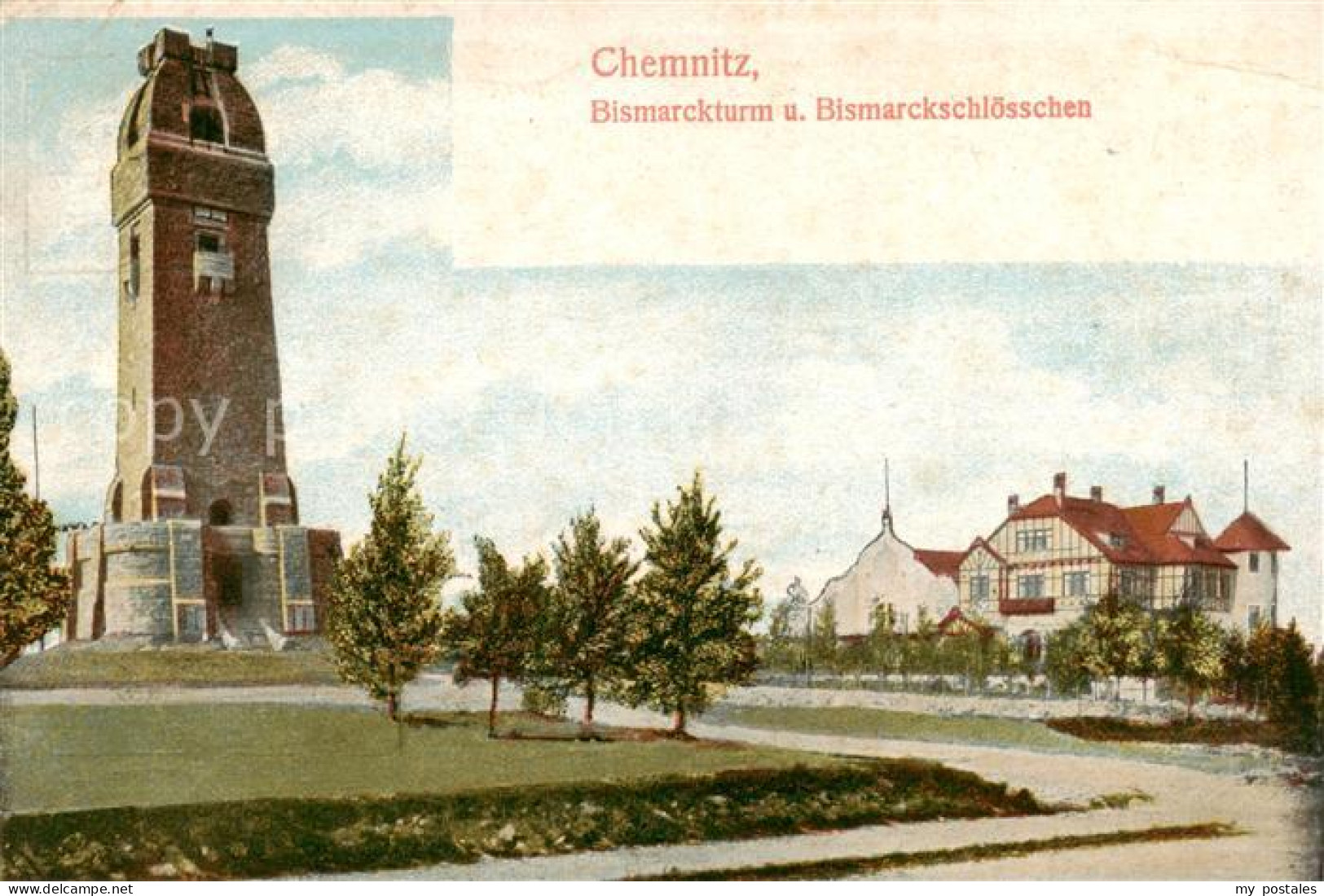 73824041 Chemnitz Bismarckturm Und Bismarckschloesschen Chemnitz - Chemnitz