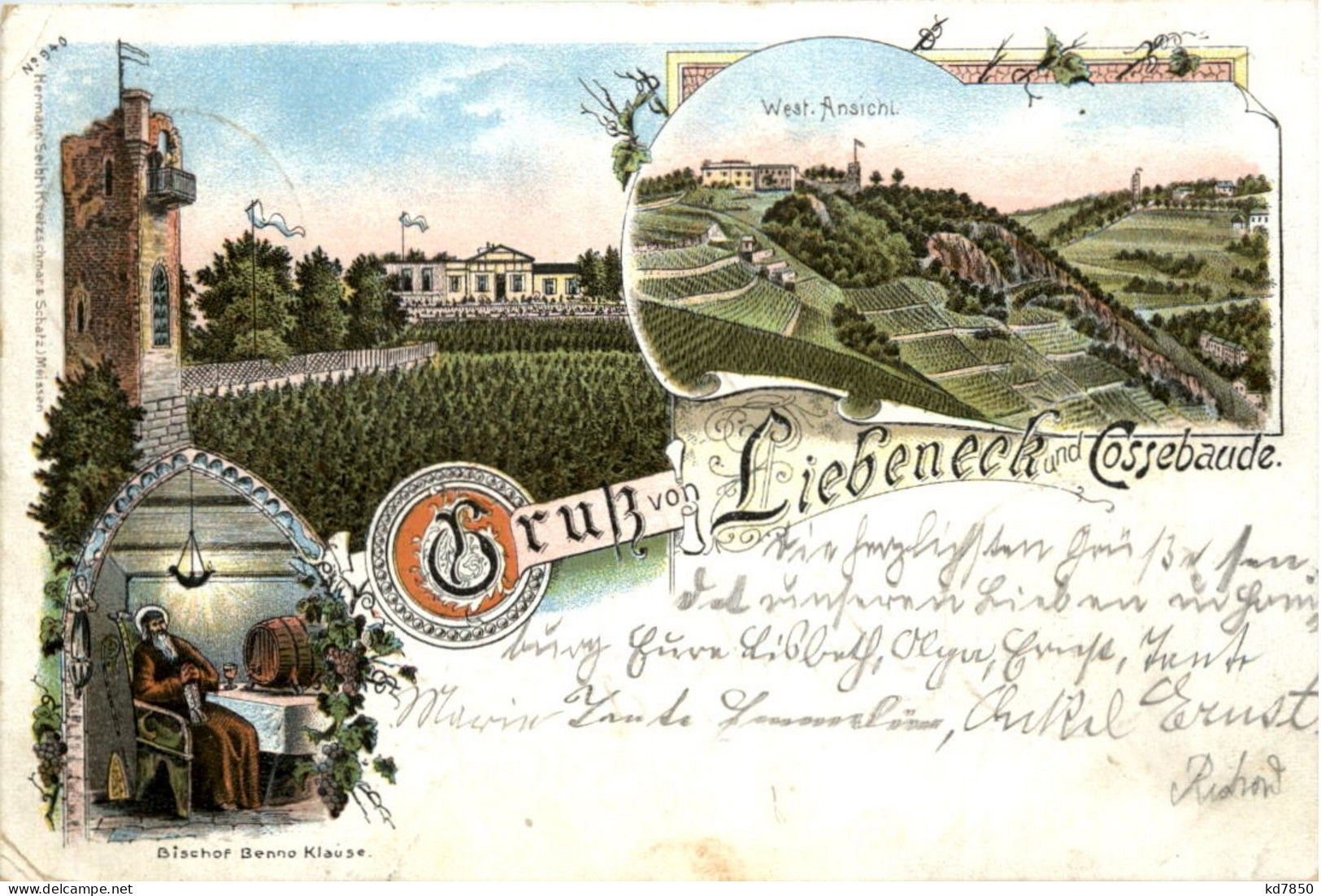 Gruss Von Liebeneck Und Cossebaude - Litho - Dresden