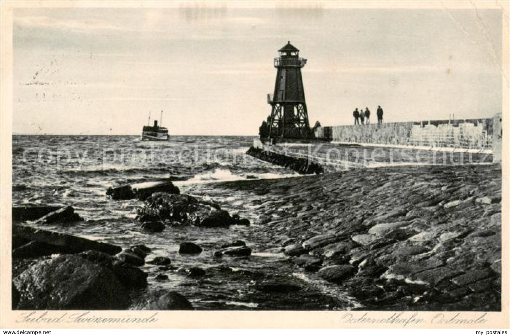 73824038 Swinemuende Swinoujscie Ostmole Mit Leuchtturm Swinemuende Swinoujscie - Polonia