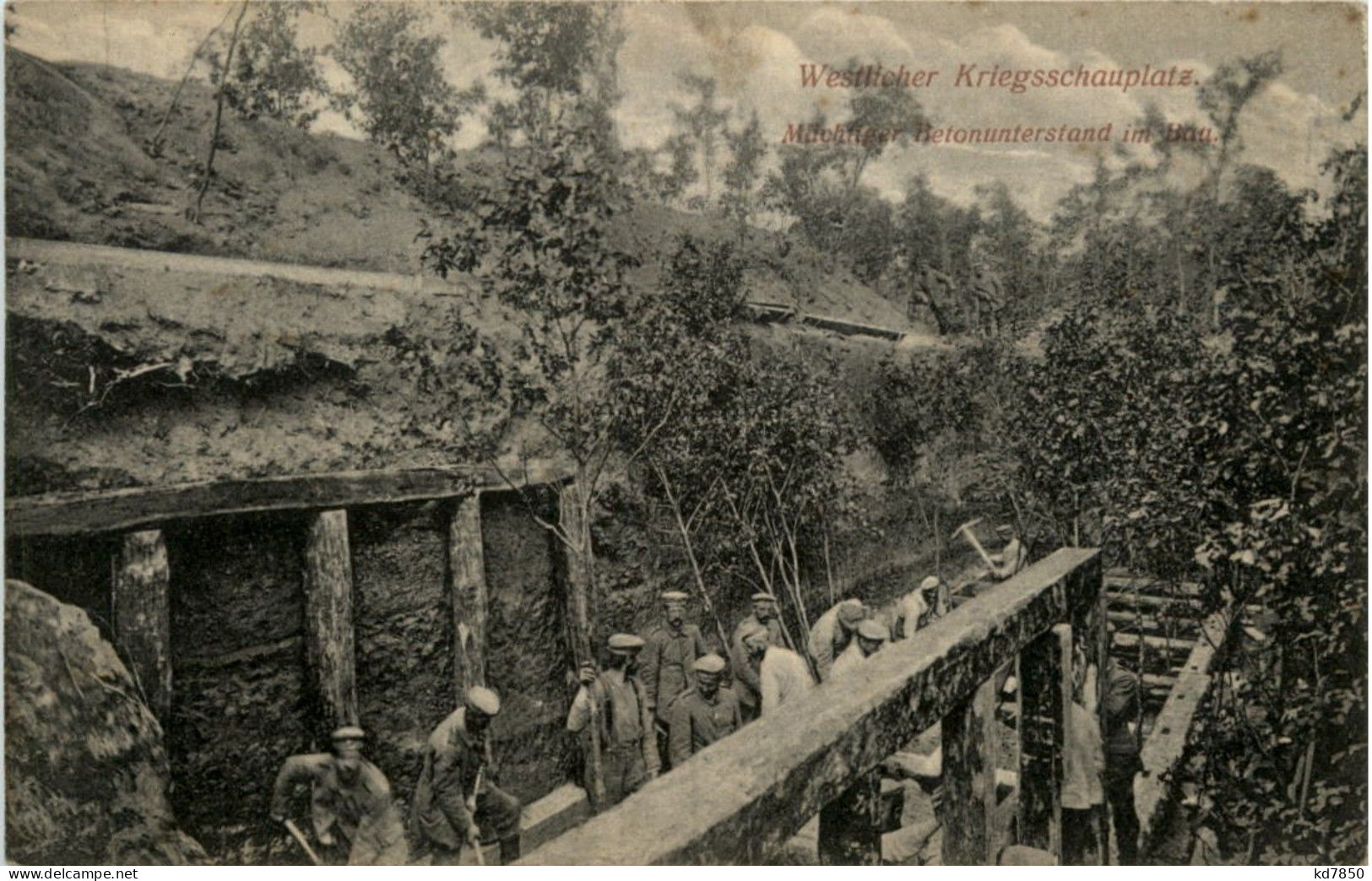 Betonunterstand Im Bau - Oorlog 1914-18