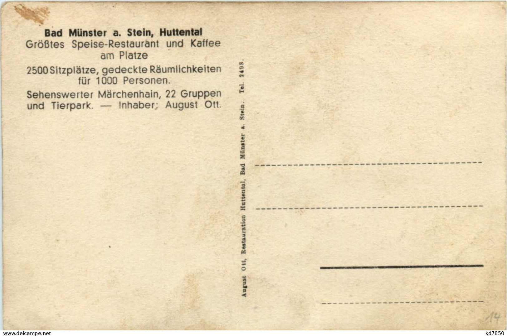 Bad Münster Am Stein - Huttental - Bad Münster A. Stein - Ebernburg